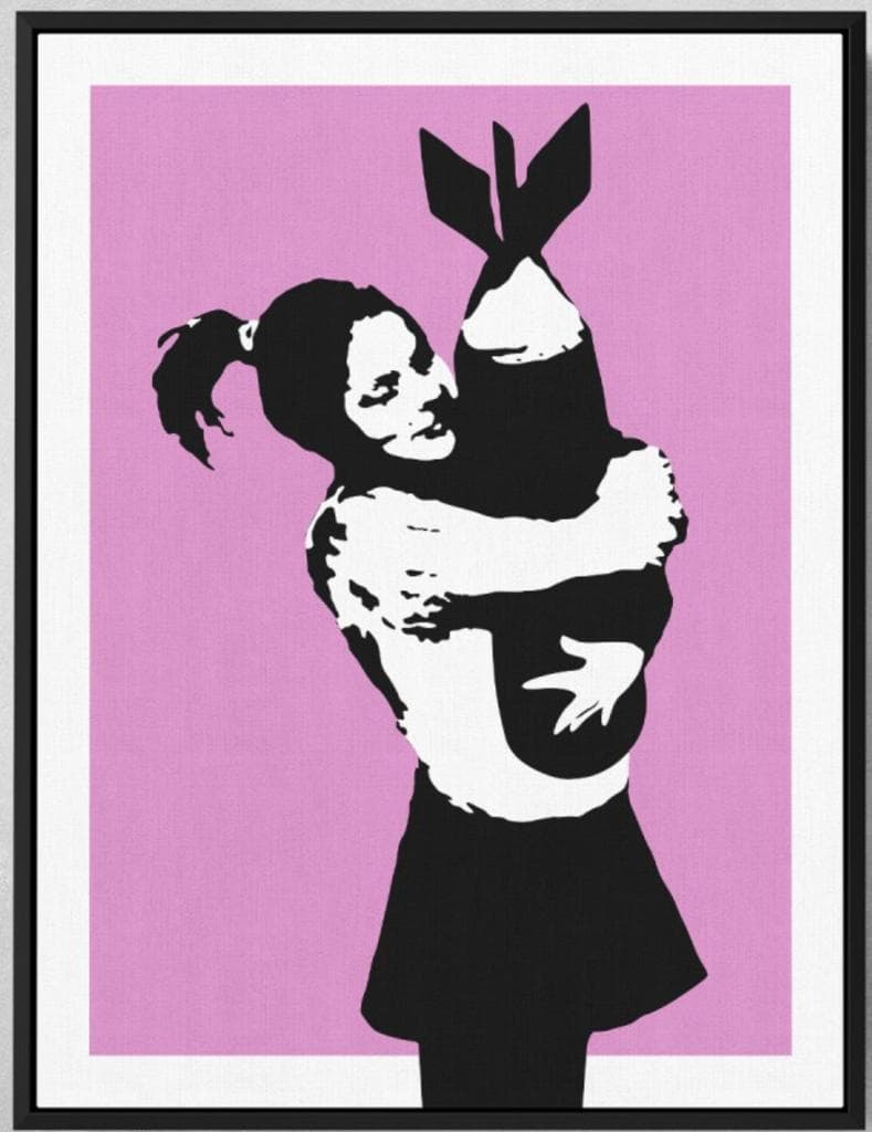 Bomb Hugger print (after Banksy)