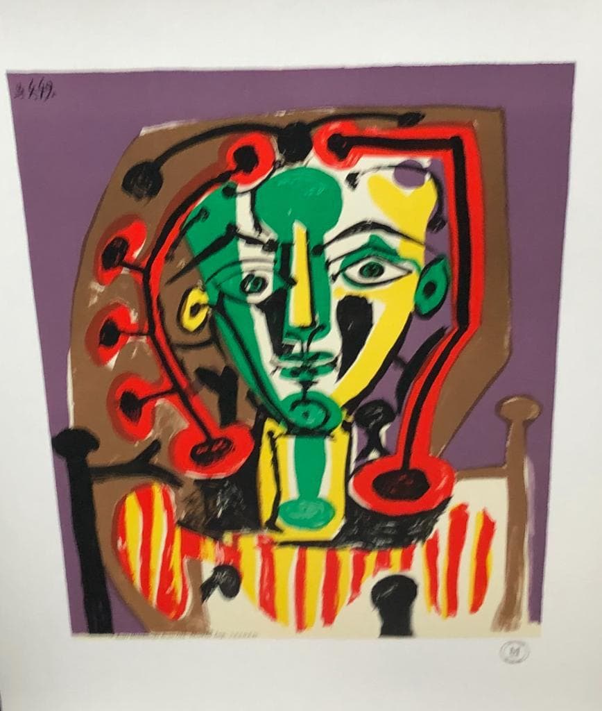 Cubist portrait print (after Picasso)