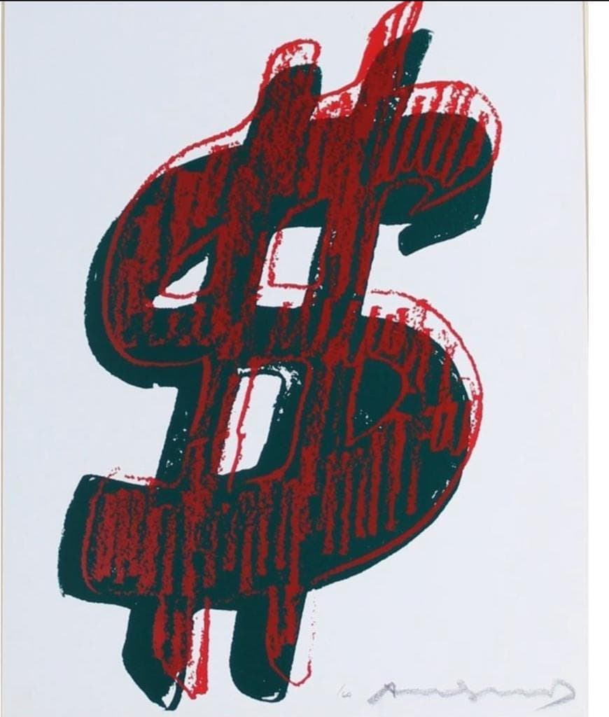 Pop art dollar sign (Warhol-style print)