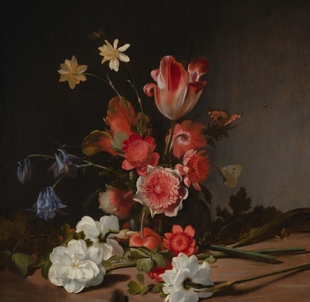 Still Life with a Bouquet in the Making Creator Dirck de Bray Date 1674